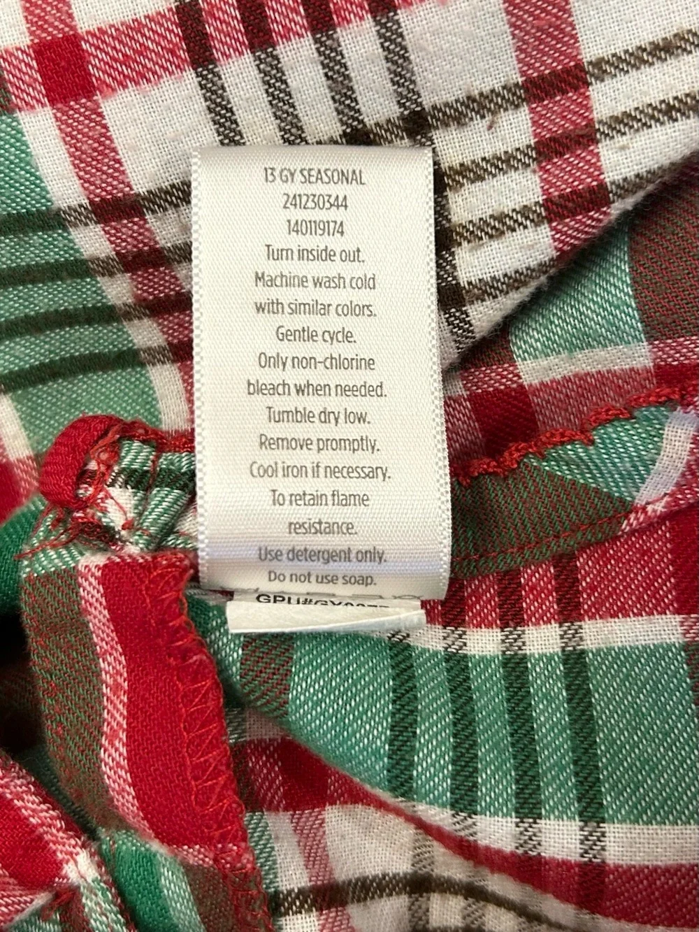 GYMBOREE Plaid Flannel Ruffle Hem Nightgown